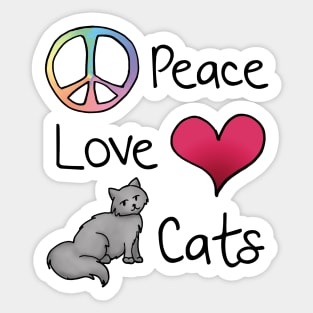 Peace Love Cats Sticker